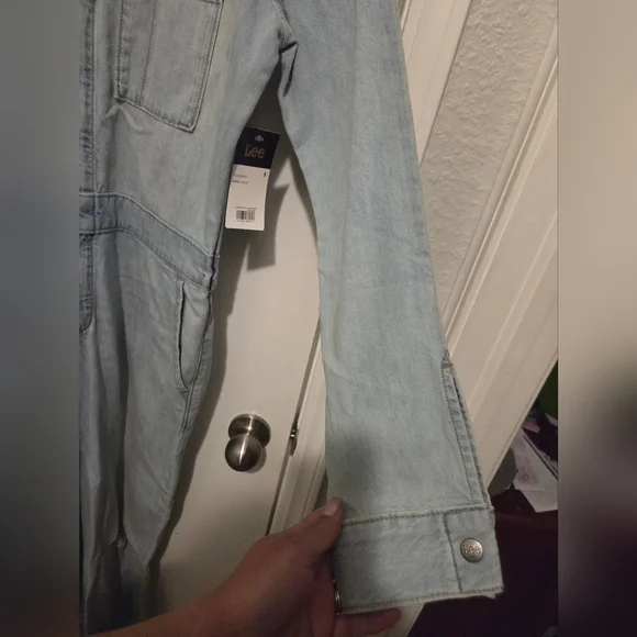 Lee Women's Sky Blue Denim Overalls - Picture 6 of 10